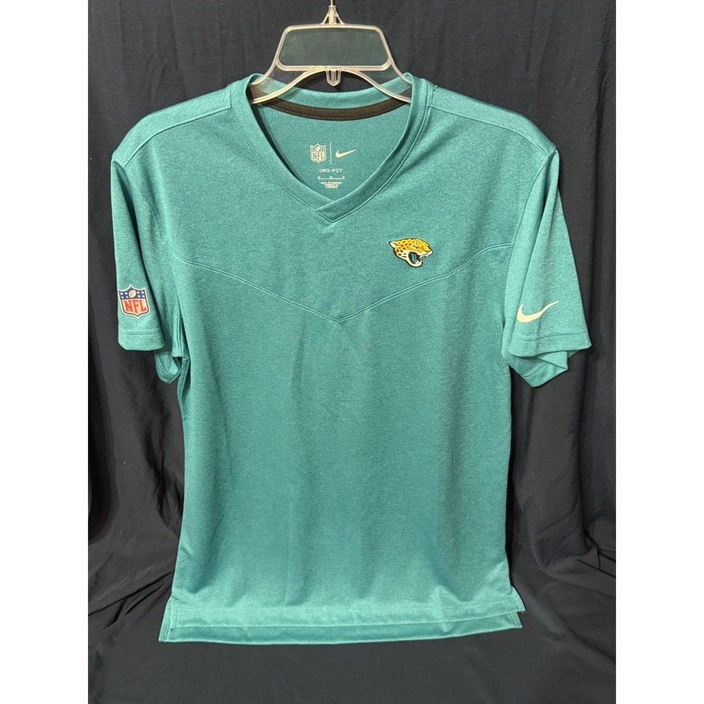 Aguars Nike Teal Sideline Coach Chevron Lock Up Logo V-Neck - A105